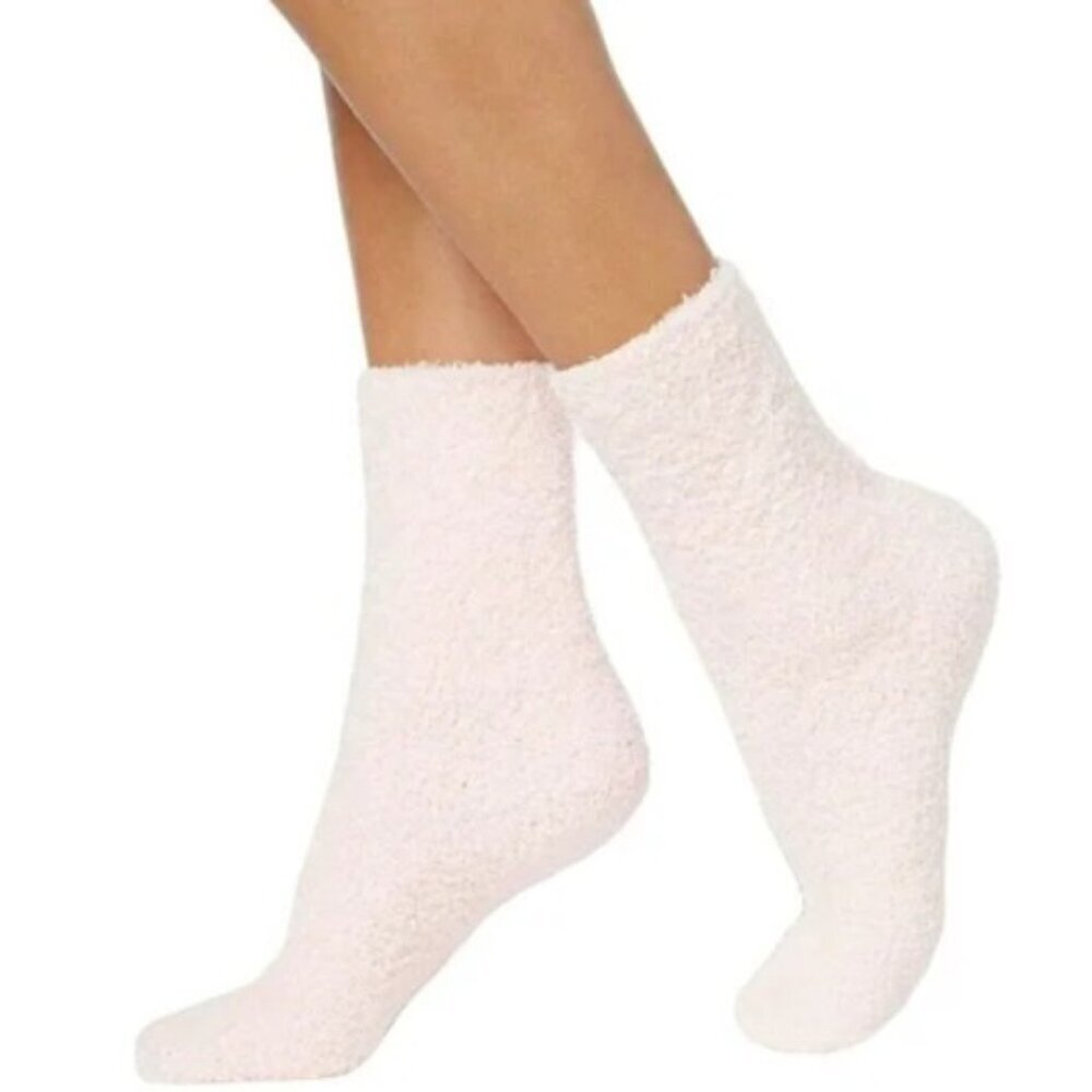 Charter Club Womens One Size Fits Most Supersoft Fuzzy Cozy Socks in Pink 1980